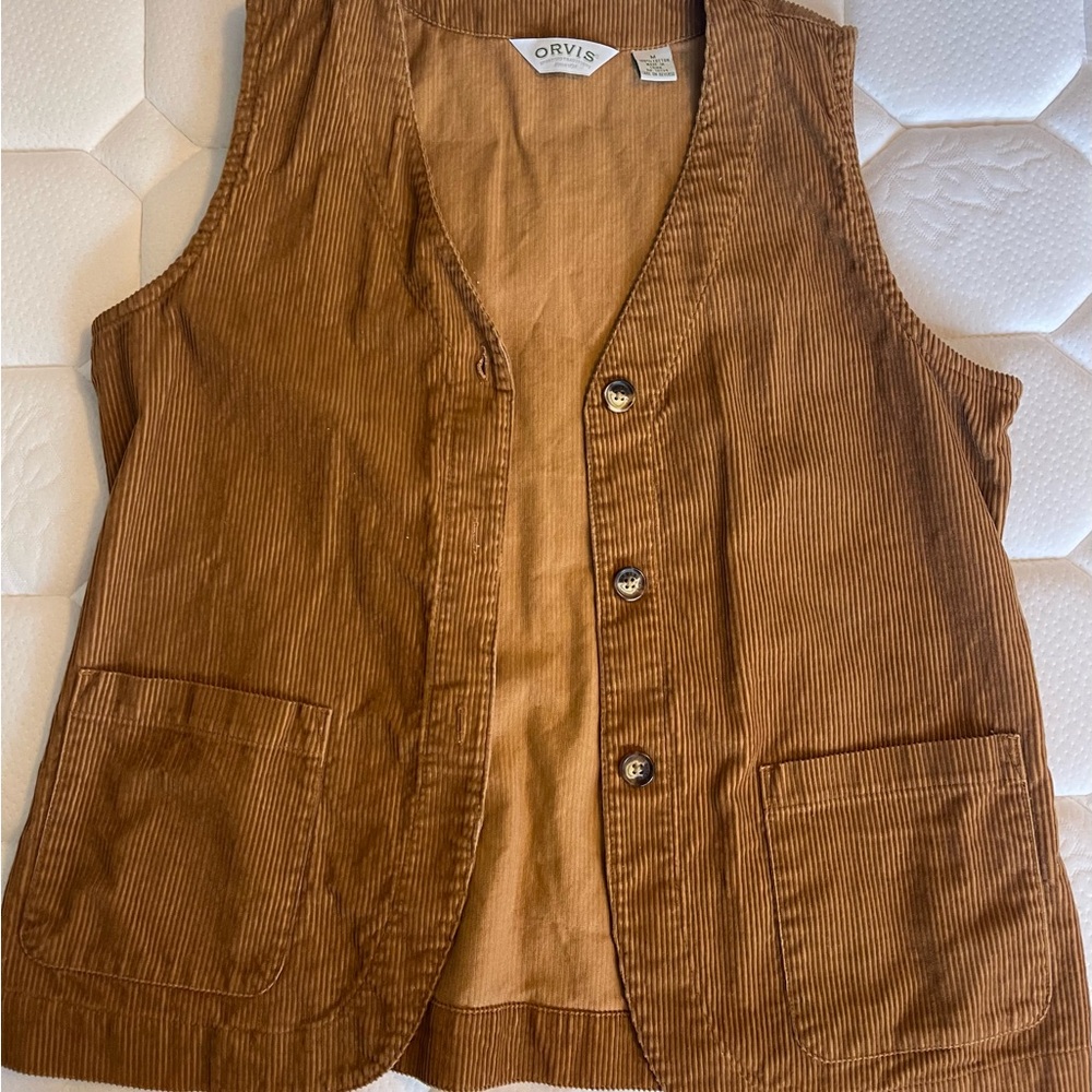Orvis Tan Corduroy Vest